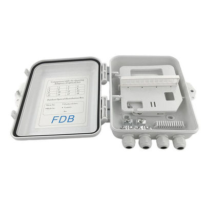 SC 1x8 PLC Kotak Pemisah Serat Optik IP65 12Cores Terpasang di Dinding