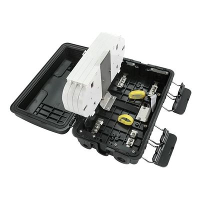 Penutupan Sambungan Serat Optik ABS 2In 2Out Kandang Sambungan Kabel Horisontal