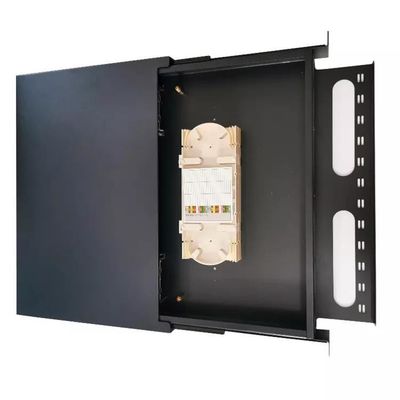 Rack Mount Fiber Optic Patch Panel 1U Berventilasi 19 Inch ODF 24 Core