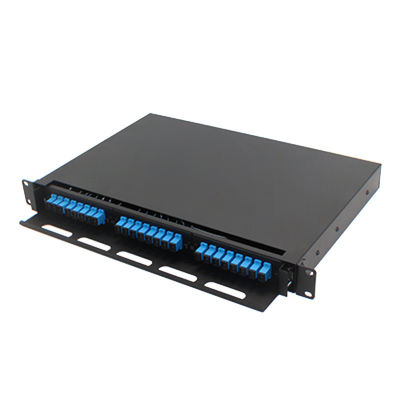 Rak Panel Patch Serat Optik FTTH Mount 1U 24 Cores SC LC FC ST
