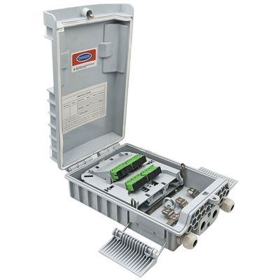 Kotak Pemisah Serat Optik SM / MM Abu-abu Muda 1x8 PLC Splitter