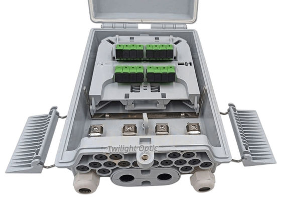 Kotak Pemisah Serat Optik SM / MM Abu-abu Muda 1x8 PLC Splitter