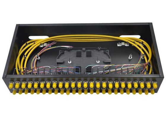 Fixed Fiber Optic Rack Mount Enclosure 12 Core Patch Panel 1U St Upc Adapter