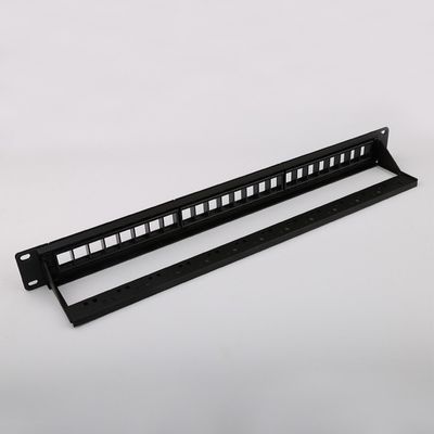 Panel Patch Jaringan 1RU C5e Blank Frame 24 Port Patch Panel Dibongkar