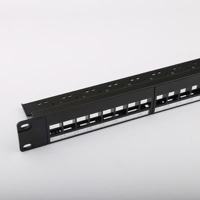 Panel Patch Jaringan 1RU C5e Blank Frame 24 Port Patch Panel Dibongkar