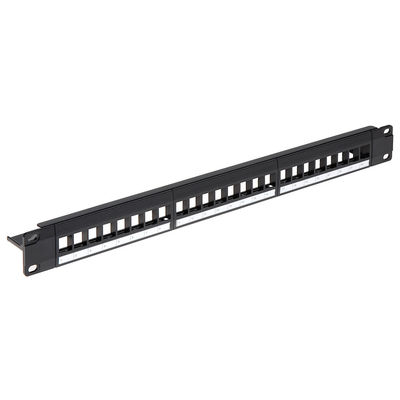 Panel Patch Jaringan 1RU C5e Blank Frame 24 Port Patch Panel Dibongkar