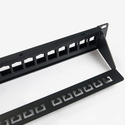 Panel Patch Jaringan Kosong Panel Patch RJ45 24 Port 1U Tanpa Pelindung