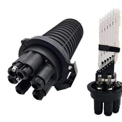144 Core kotak sambungan kabel optik Dome Type 6 port fiber splice closure Plastik PC