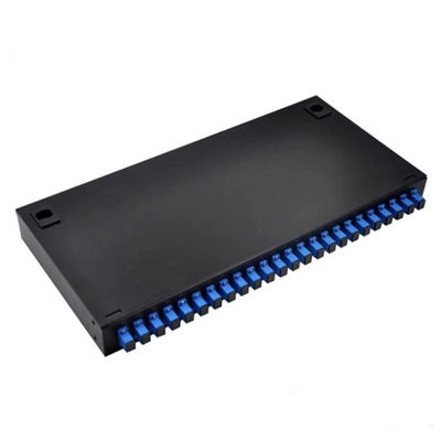 24 Port 1U Rack Mount Fiber Optic Patch Panel Dengan Adaptor SC / UPC