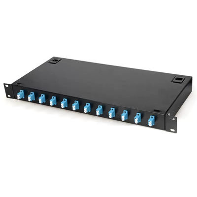 Metal Rack Mount Patch Panel 12 LC Duplex Coupler Kotak Pemutusan FTTH