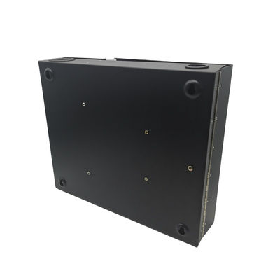 12/24/48cores 2door Black Optical Wall Mount Fiber Enclosure Dengan Kumparan dan Pelat Adaptor