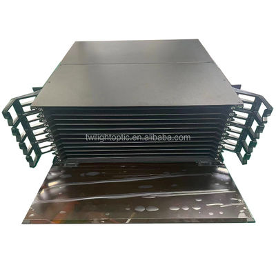 LC Duplex Fiber Optic Patch Panel 430x200x46mm untuk Pengkabelan Jaringan