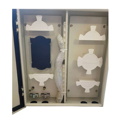 Outdoor Waterproof Metal Wall Mount Fiber Enclosure 144 Fibers Max Capacity