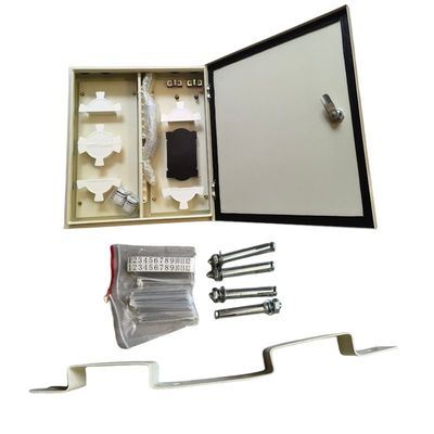 Outdoor Waterproof Metal Wall Mount Fiber Enclosure 144 Fibers Max Capacity