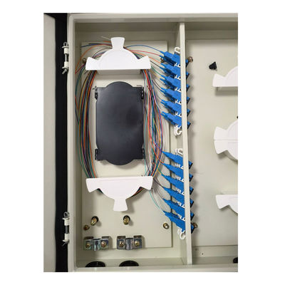 Outdoor Waterproof Metal Wall Mount Fiber Enclosure 144 Fibers Max Capacity