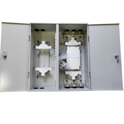 Double Door Double Locks Metal Wall Mount Fiber Enclosure 72 Pelabuhan