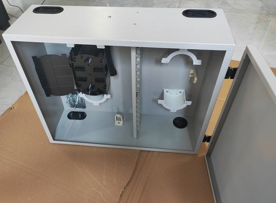 72Port Single Door Wall Mount Fiber Enclosure 72fibers (SC/SX) Abu-abu / Disesuaikan