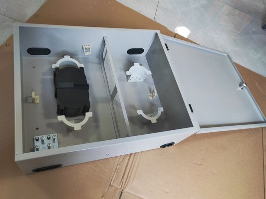 72Port Single Door Wall Mount Fiber Enclosure 72fibers (SC/SX) Abu-abu / Disesuaikan