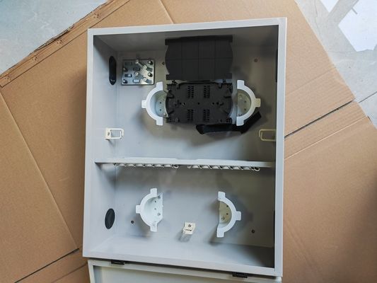 72Port Single Door Wall Mount Fiber Enclosure 72fibers (SC/SX) Abu-abu / Disesuaikan
