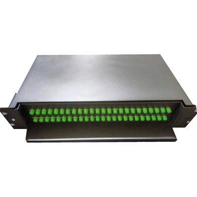 48C FC APC Sliding Rack Mount Optical Patch Panel Dengan G652D/G657A1