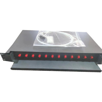 12 FC UPC Sliding Fiber Optic Patch Panel Untuk Instalasi Jaringan yang Efisien