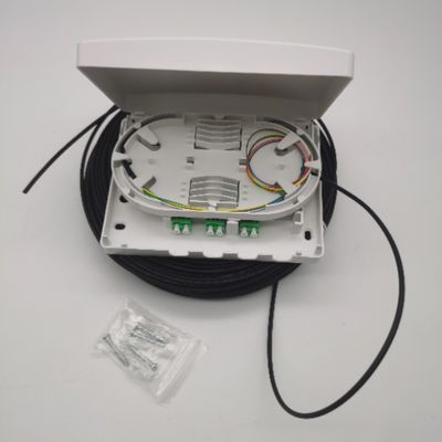 6Cores LC/APC Pre-Connectorized Optical Distribution Box 6Fibers Wall Outlet PTO Box