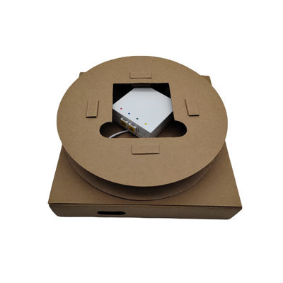 Kotak penghentian serat yang dipasang di dinding dengan 4 outlet Ukuran kemasan 270x265x60mm