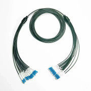 Customized Military Tactical Antirodent Single Mode 12 Core LC SC FC ST Armor Kabel Optik Armored LSZH Fiber Patch Cable