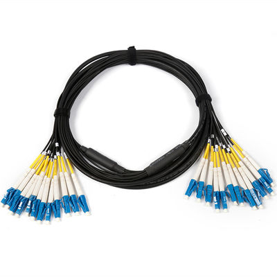 Customized Military Tactical Antirodent Single Mode 12 Core LC SC FC ST Armor Kabel Optik Armored LSZH Fiber Patch Cable