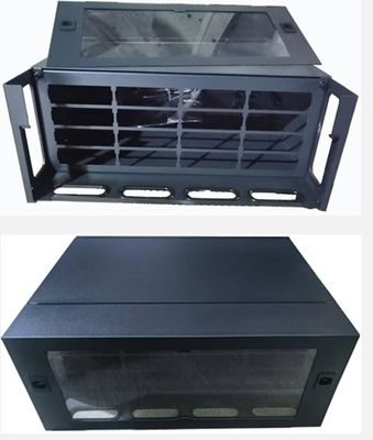 Panel Patch Fiber Optik Rak 19" 4U ODF FOBOT 4U 384 Inti MPO LC SM OM3 OM4 Panel Adaptor Sasis